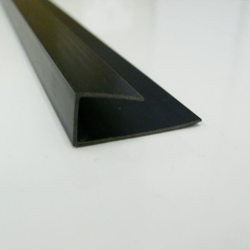 8mm End Cap PVC Tile Trims black- bathroom cladding store